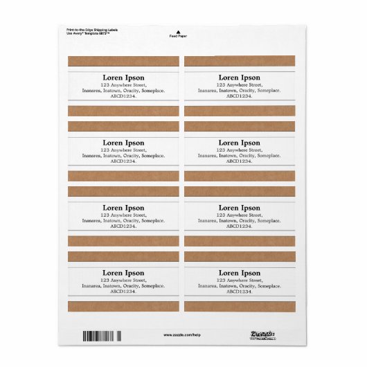 Middenband II - Kartonnen doos Etiket (Full Sheet)