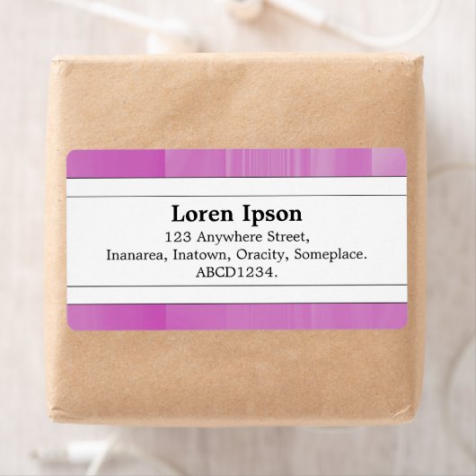 Middenband II - Lila glas Etiket (Insitu)