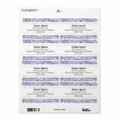 Middenband II - Marine gespikkeld Etiket (Full Sheet)