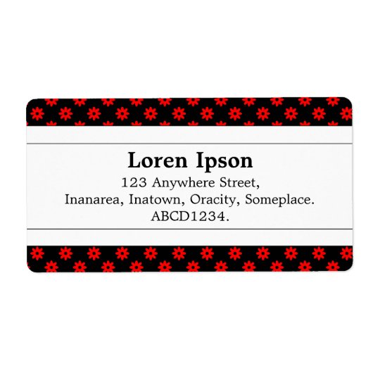 Middenband II - Rode Stippen Etiket (Voorkant)