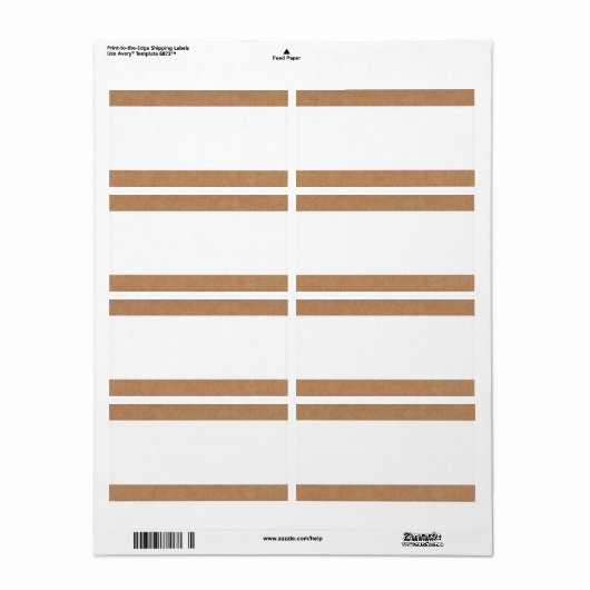 Middenband - karton etiket (Full Sheet)