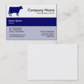 Middenband kleuren - marine - Koe Visitekaartje (Voorkant / Achterkant)