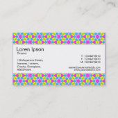 Middenband - kleurrijke geometrische visitekaartje (Achterkant)