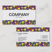 Middenband - Lentbloemen - Diep Paars Visitekaartje (Voorkant / Achterkant)