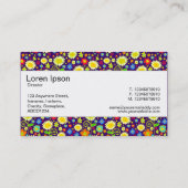 Middenband - Lentbloemen - Diep Paars Visitekaartje (Achterkant)