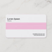 Middenband - Lijnen - Roze Visitekaartje (Achterkant)