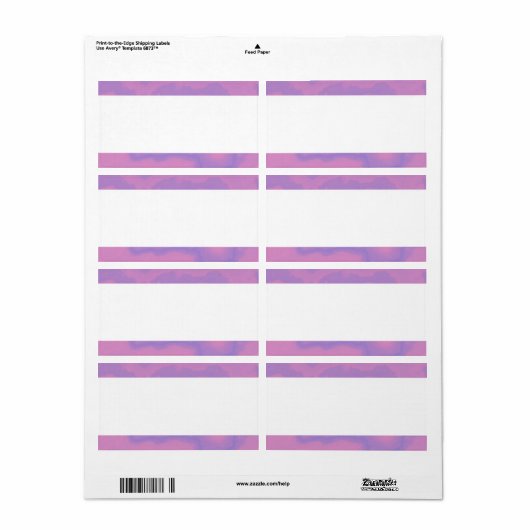 Middenband - Lila marmer Etiket (Full Sheet)