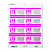 Middenband - magenta etiket (Full Sheet)