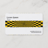 Middenband - Op Art Amber en Black Visitekaartje (Achterkant)