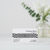 Middenband - Op Art Black en White Visitekaartje (Staand voorkant)