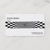 Middenband - Op Art Black en White Visitekaartje (Achterkant)
