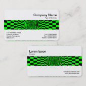 Middenband - Op Art Green en Black Visitekaartje (Voorkant / Achterkant)