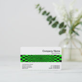 Middenband - Op Art Green en Black Visitekaartje (Staand voorkant)