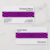 Middenband - Op Art Magenta en Black Visitekaartje (Voorkant / Achterkant)