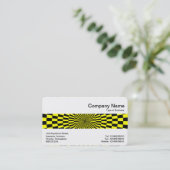 Middenband - Op Art Yellow en Black Visitekaartje (Staand voorkant)