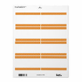 Middenband - Oranje vierkantjes Etiket (Full Sheet)