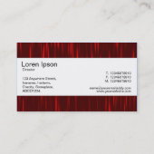 Middenband - rode strepen visitekaartje (Achterkant)
