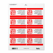 Middenband - rood etiket (Full Sheet)