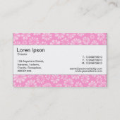 Middenband - Roze Floral Visitekaartje (Achterkant)