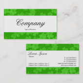 Middenband - Script - Flowers - groen (33CC00) Visitekaartje (Voorkant / Achterkant)