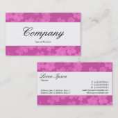 Middenband - script - Flowers - Roze Visitekaartje (Voorkant / Achterkant)