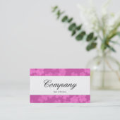 Middenband - script - Flowers - Roze Visitekaartje (Staand voorkant)