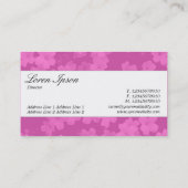 Middenband - script - Flowers - Roze Visitekaartje (Achterkant)