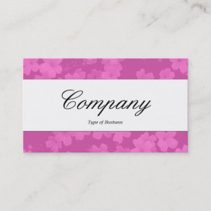 Middenband - Script - Flowers - Roze Visitekaartje