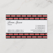 Middenband - script - Terrazzo Pattern Visitekaartje (Achterkant)