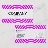 Middenband - Spiral - Magenta en wit Visitekaartje (Voorkant / Achterkant)