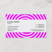Middenband - Spiral - Magenta en wit Visitekaartje (Achterkant)