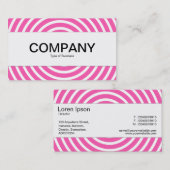 Middenband - spiral - Roze en wit Visitekaartje (Voorkant / Achterkant)