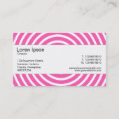 Middenband - spiral - Roze en wit Visitekaartje (Achterkant)