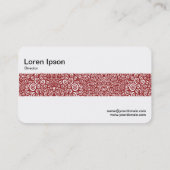 Middenband - Spiralen Abstract - Ruby Red Visitekaartje (Achterkant)