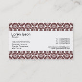 Middenband - Star Wheel - Bruin op wit Visitekaartje (Achterkant)