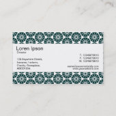 Middenband - Star Wheel - Donkergroen op wit Visitekaartje (Achterkant)