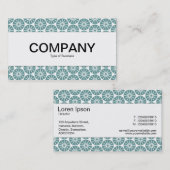 Middenband - Star Wheel - Ocean Green op White Visitekaartje (Voorkant / Achterkant)