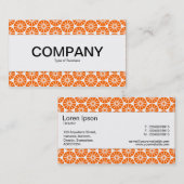 Middenband - Star Wheel - Oranje op wit Visitekaartje (Voorkant / Achterkant)