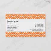 Middenband - Star Wheel - Oranje op wit Visitekaartje (Achterkant)