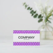 Middenband - Star Wheel - Paars op wit Visitekaartje (Staand voorkant)