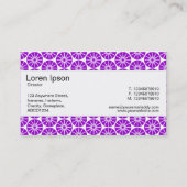 Middenband - Star Wheel - Paars op wit Visitekaartje (Achterkant)