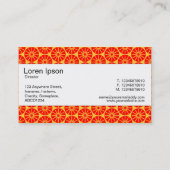 Middenband - Star Wheel - Rood op amber Visitekaartje (Achterkant)