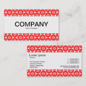 Middenband - Star Wheel - Rood op wit Visitekaartje (Voorkant / Achterkant)