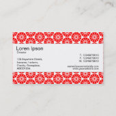 Middenband - Star Wheel - Rood op wit Visitekaartje (Achterkant)