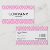 Middenband - Star Wheel - Roze op wit Visitekaartje (Voorkant / Achterkant)