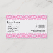 Middenband - Star Wheel - Roze op wit Visitekaartje (Achterkant)