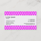 Middenband - Star Wiel - Magenta op wit Visitekaartje (Achterkant)