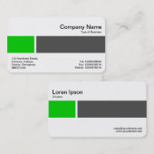 Middenband - twee tafels 02 - groen en grijs visitekaartje (Voorkant / Achterkant)