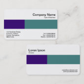 Middenband - Twee tonen - Blauw en Groen Visitekaartje (Voorkant / Achterkant)
