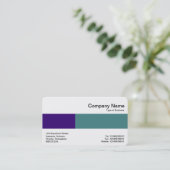 Middenband - Twee tonen - Blauw en Groen Visitekaartje (Staand voorkant)